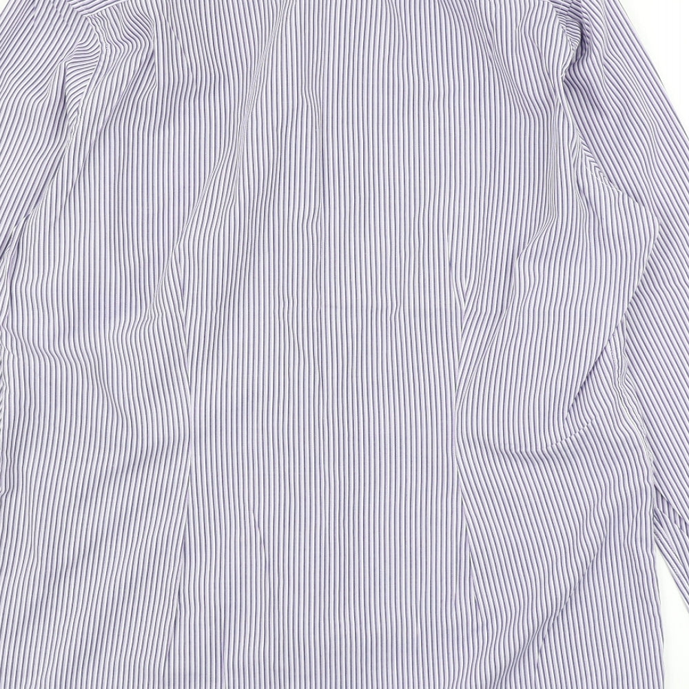 NEXT Mens Purple Striped   Dress Shirt Size 15.5