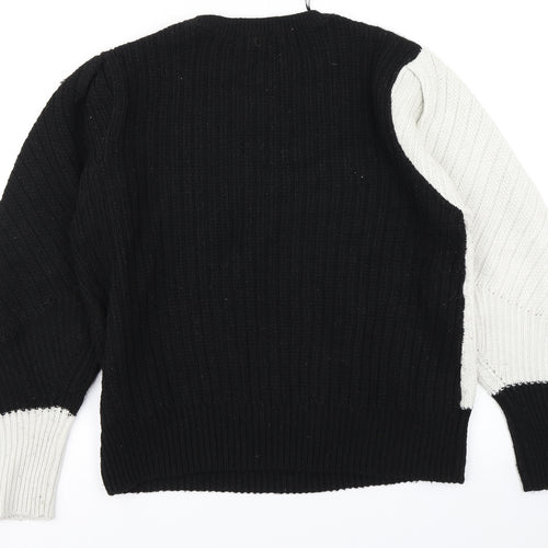 M&S Collection Womens Black  Knit Pullover Jumper Size 16