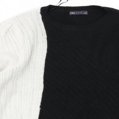 M&S Collection Womens Black  Knit Pullover Jumper Size 16