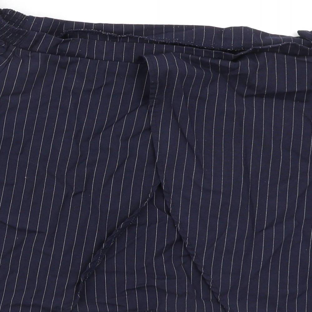 Missguided Womens Blue Striped  Basic Blouse Size 14