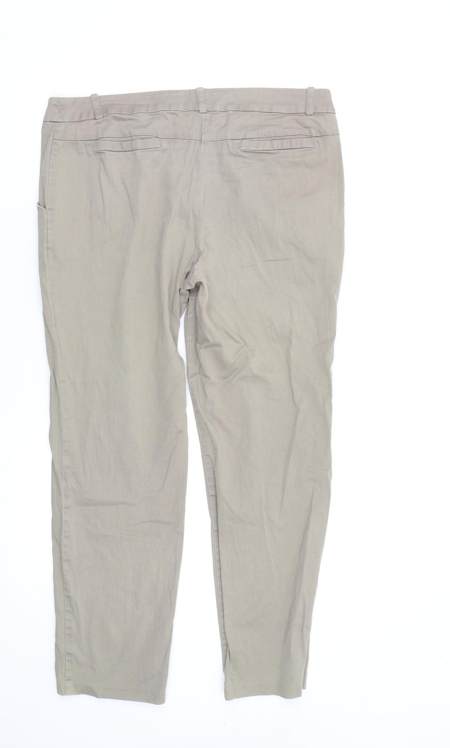 Promod Womens Beige   Trousers  Size 16 L28 in
