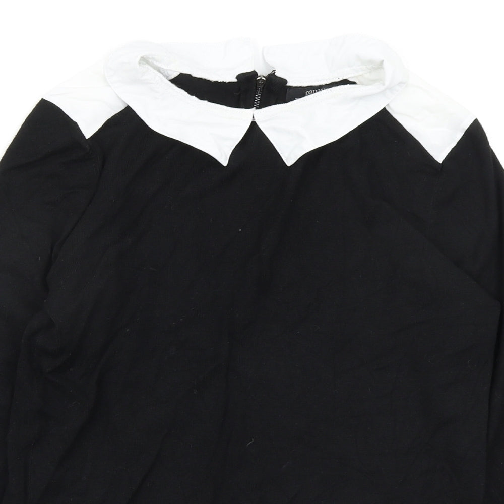 Papaya Womens Black   Basic T-Shirt Size 10