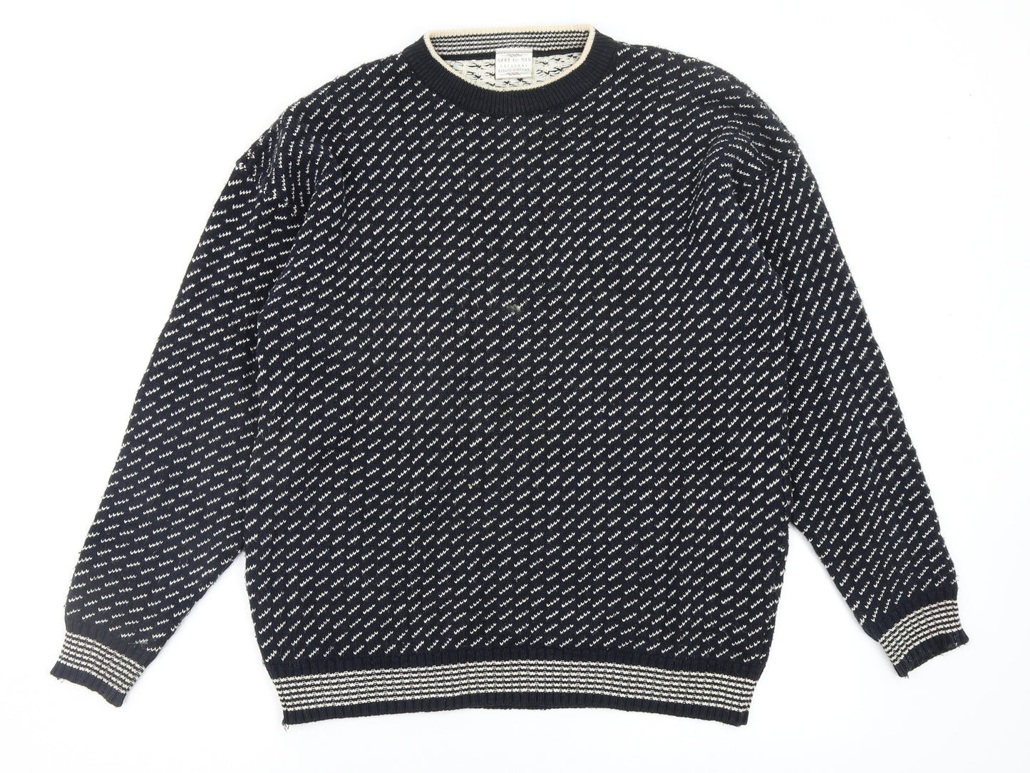 NEXT Mens Multicoloured Geometric  Pullover Jumper Size L