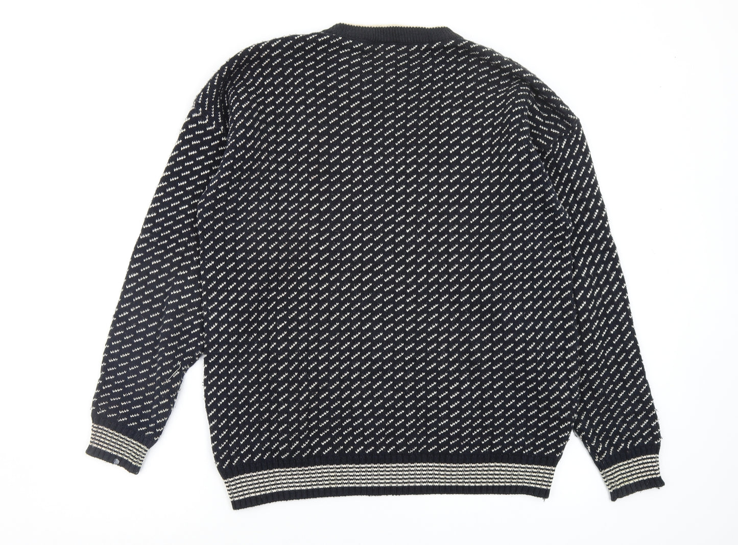 NEXT Mens Multicoloured Geometric  Pullover Jumper Size L