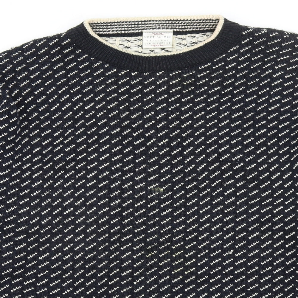 NEXT Mens Multicoloured Geometric  Pullover Jumper Size L