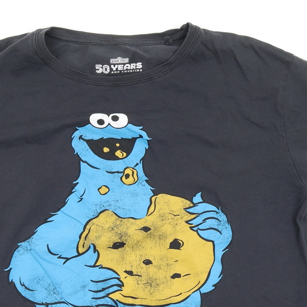 sesame sreet Mens Grey    T-Shirt Size M