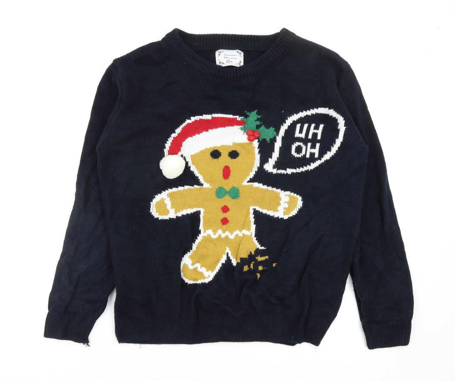 Primark Mens Blue   Pullover Jumper Size M  - christmas