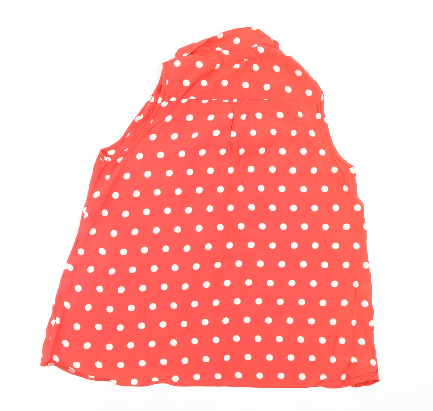 Dorothy Perkins Womens Red Polka Dot  Basic Button-Up Size 16