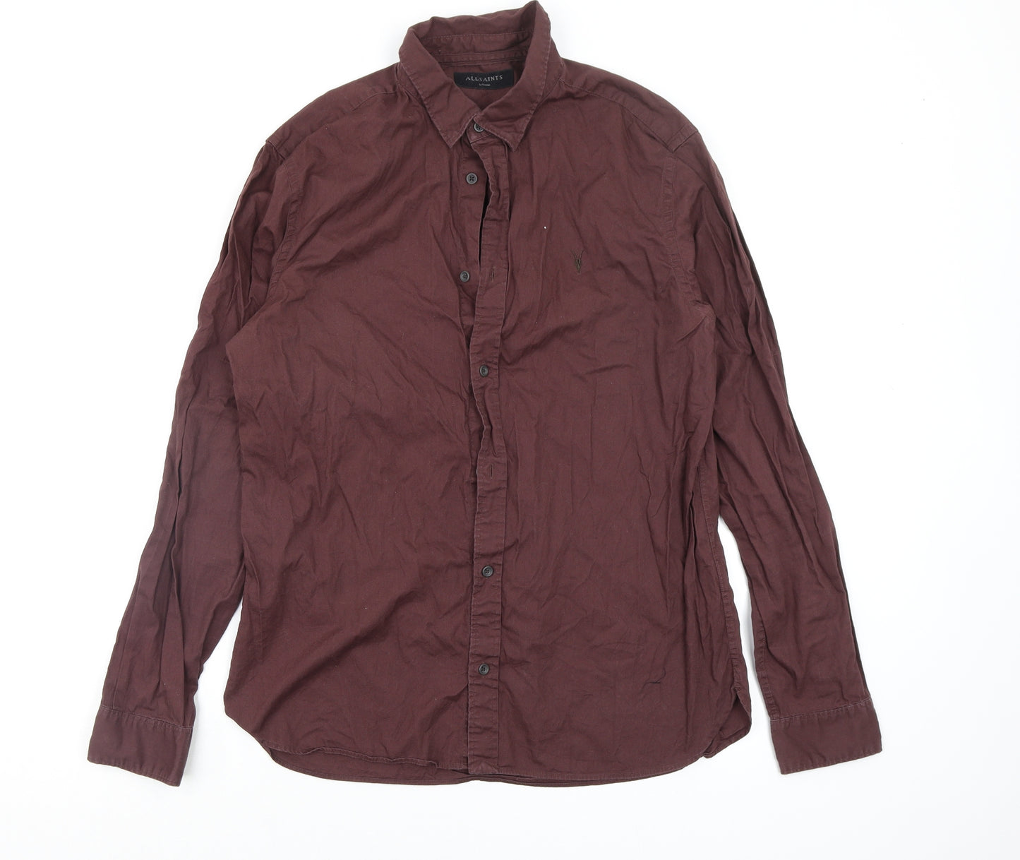 AllSaints Mens Purple    Button-Up Size L