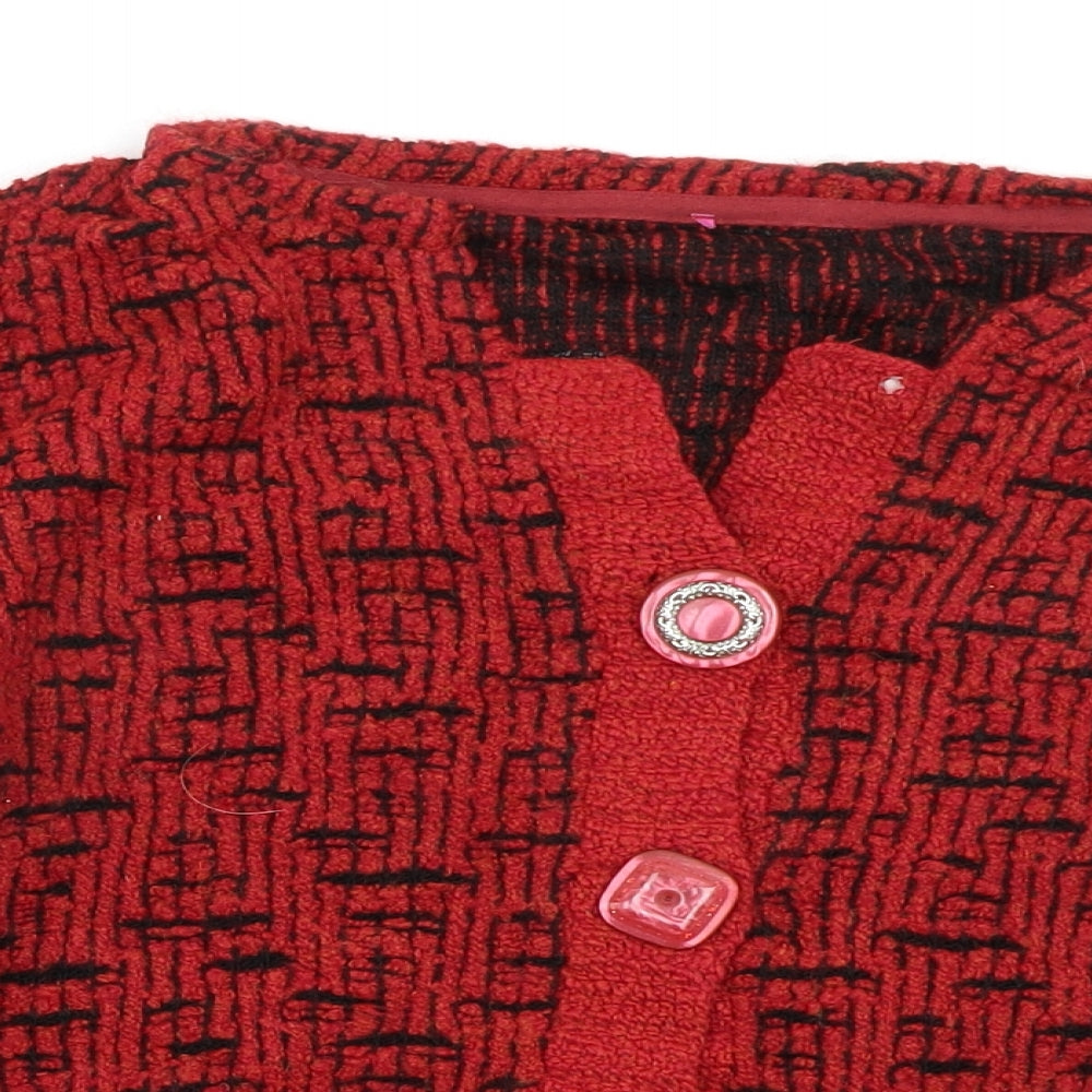 Per Una Womens Red   Cardigan Jumper Size M