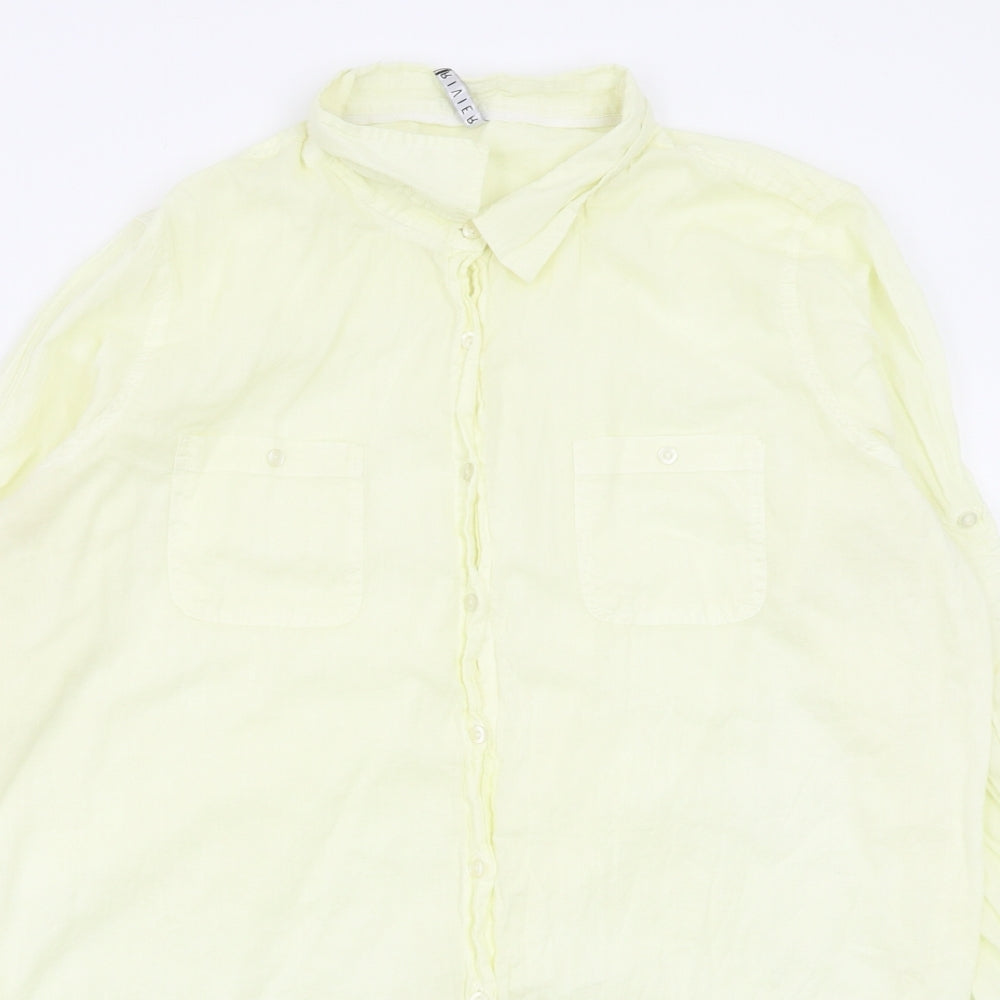 BHS Womens Yellow   Basic Button-Up Size 18