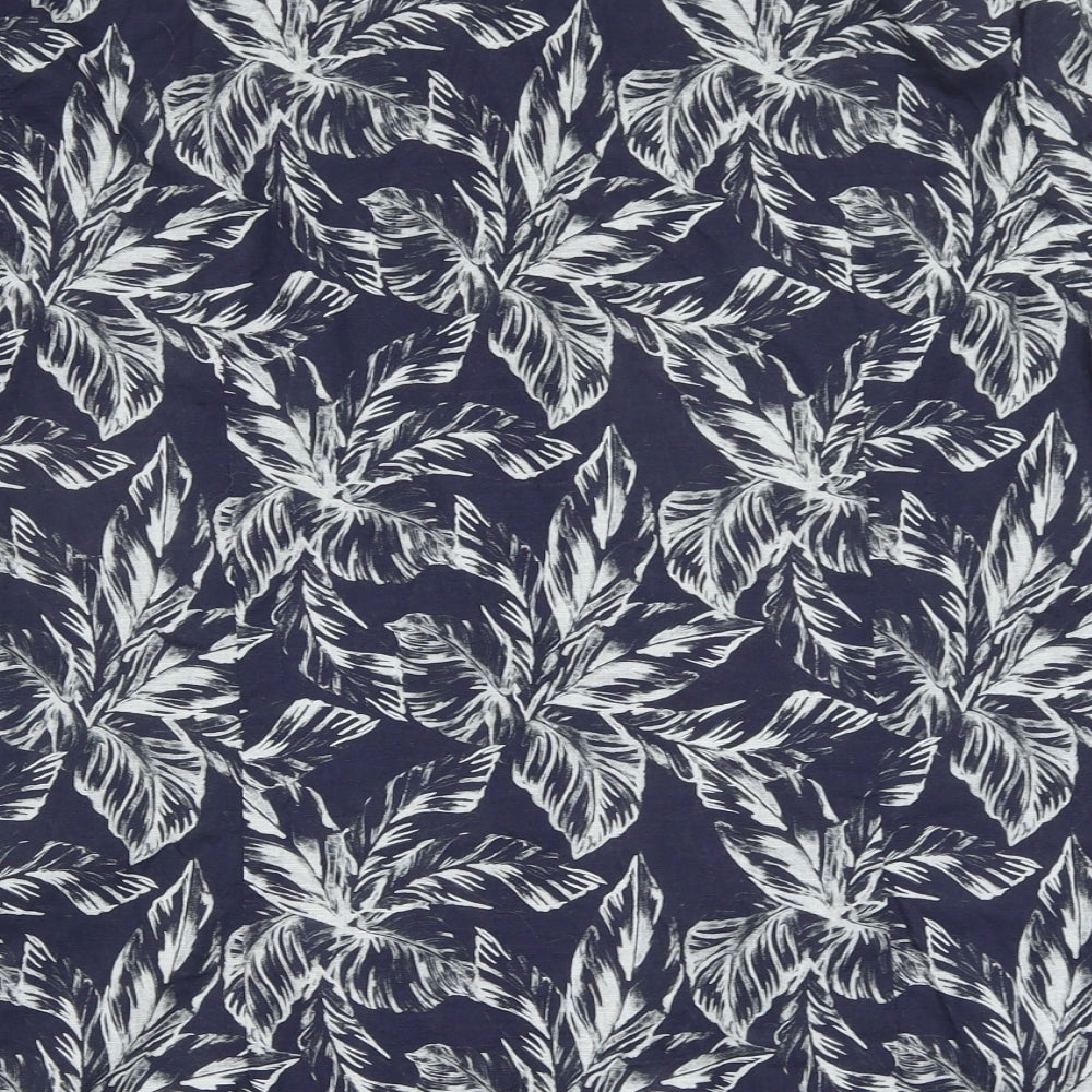 Ted Baker Mens Blue Floral   Button-Up Size 2XL