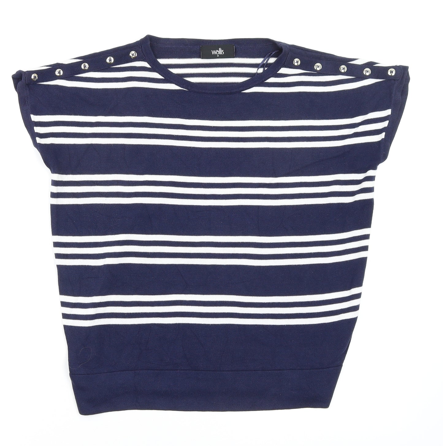 Wallis Womens Multicoloured Striped  Basic T-Shirt Size M