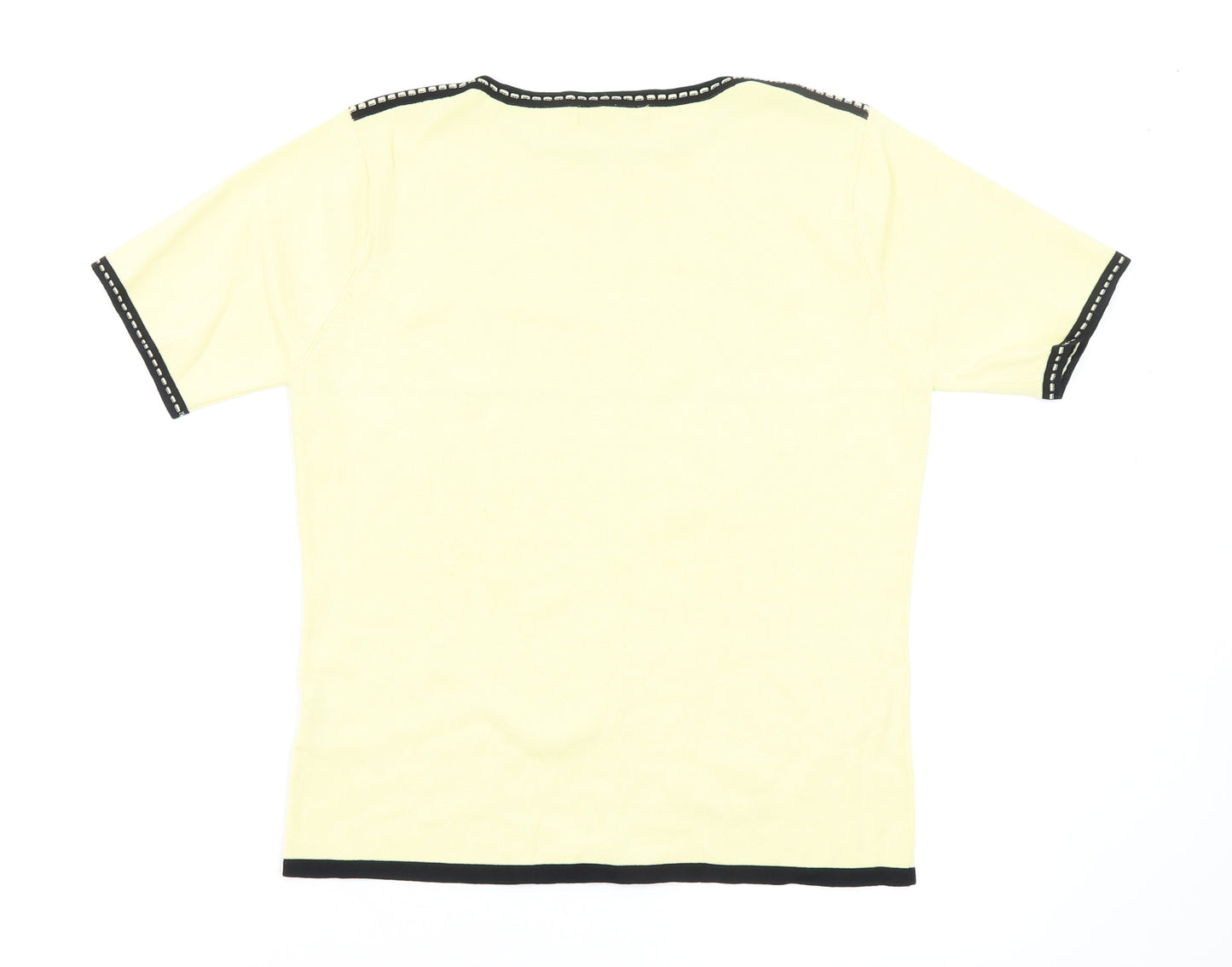 frank saul Womens Yellow   Basic T-Shirt Size L