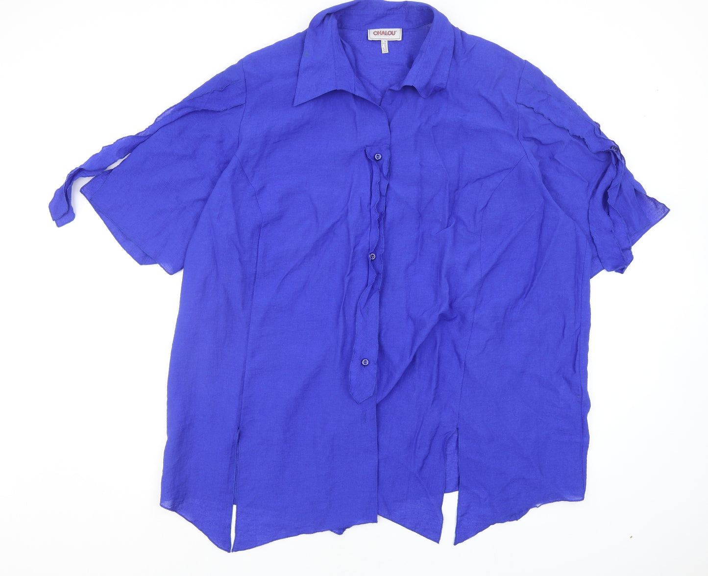 CHALOU Womens Blue   Shirt Dress  Size 32