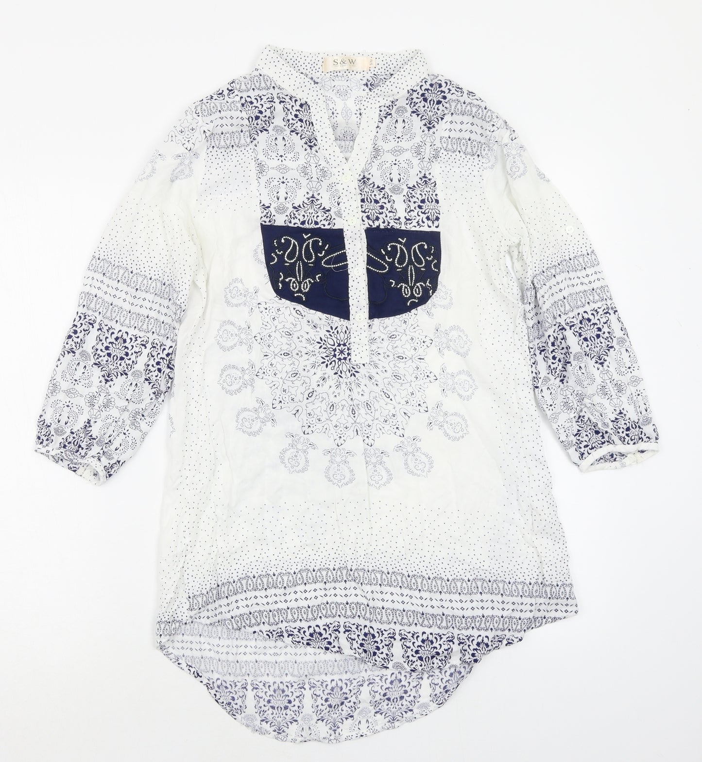 S&W Womens Multicoloured Geometric  Fit & Flare  Size S