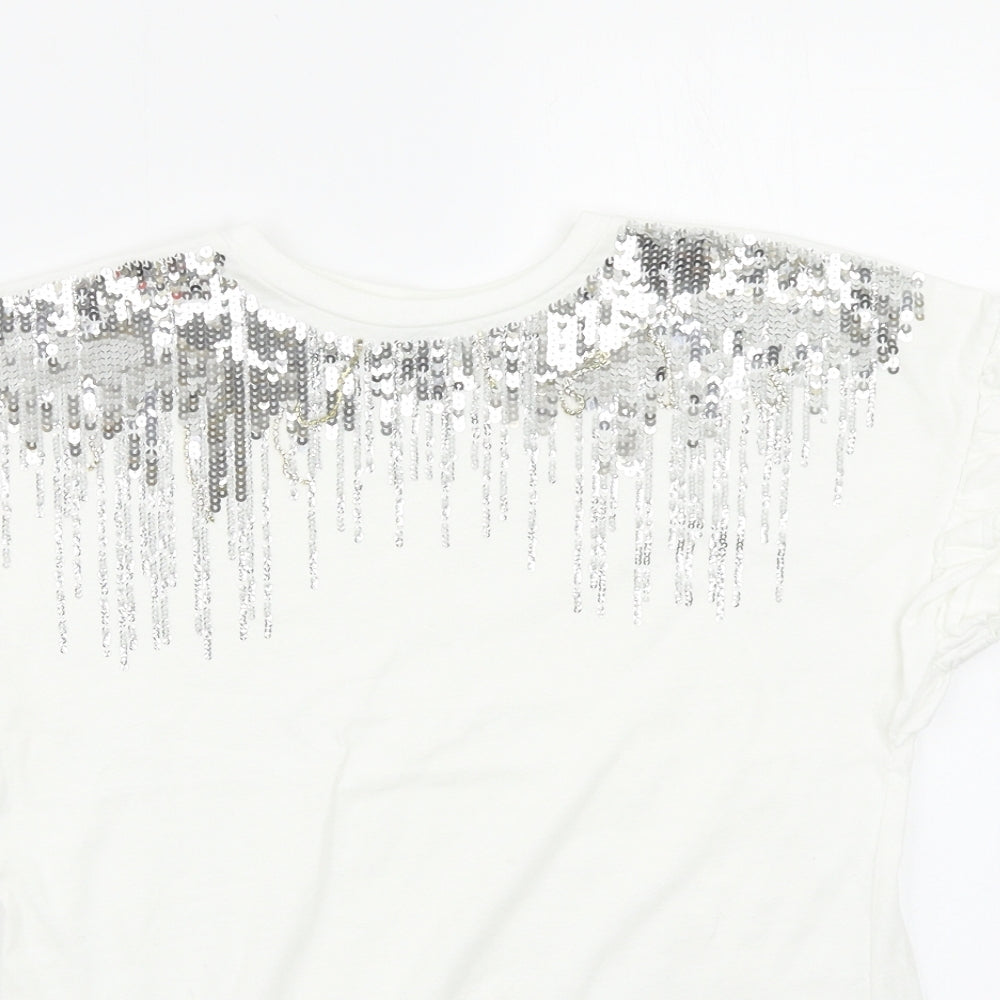 River Island Girls White   Basic T-Shirt Size 9-10 Years