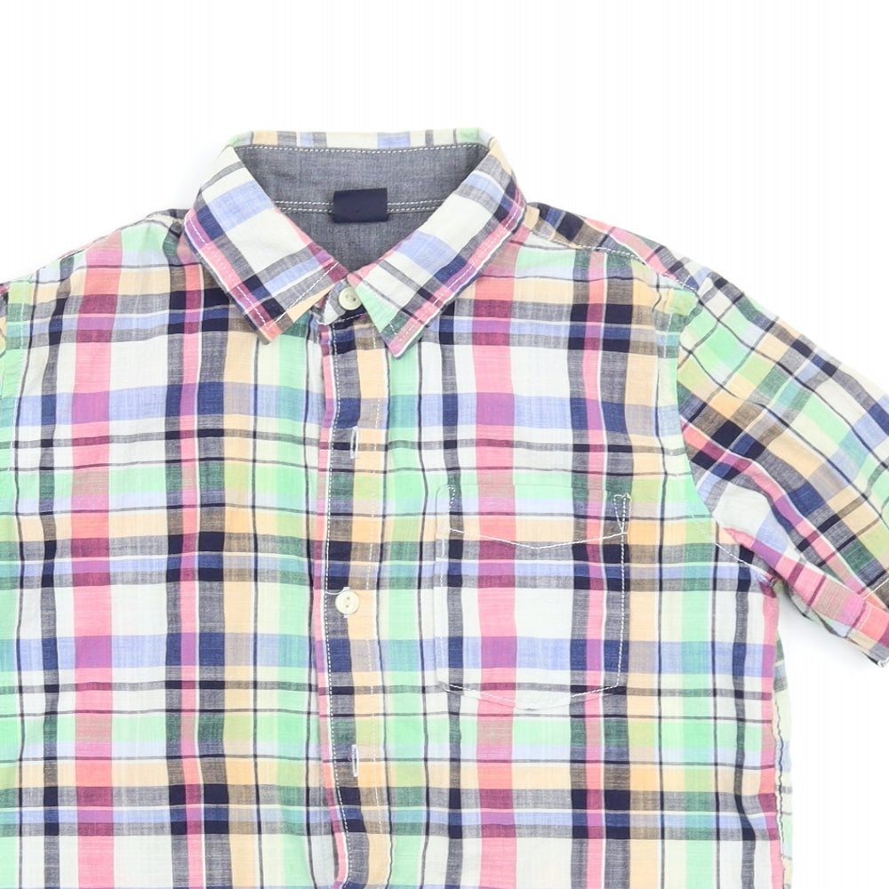 Gap Boys Multicoloured Check  Basic Button-Up Size 8-9 Years