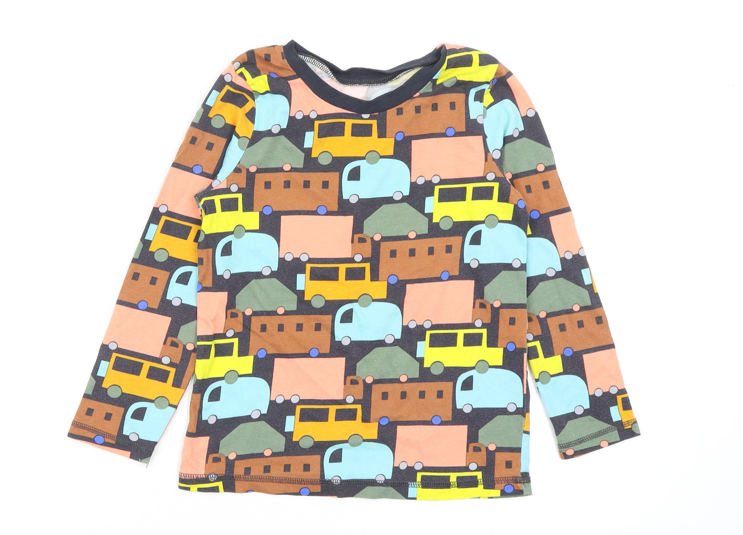 Asda George Boys Multicoloured Geometric   Pyjama Top Size 6-7 Years