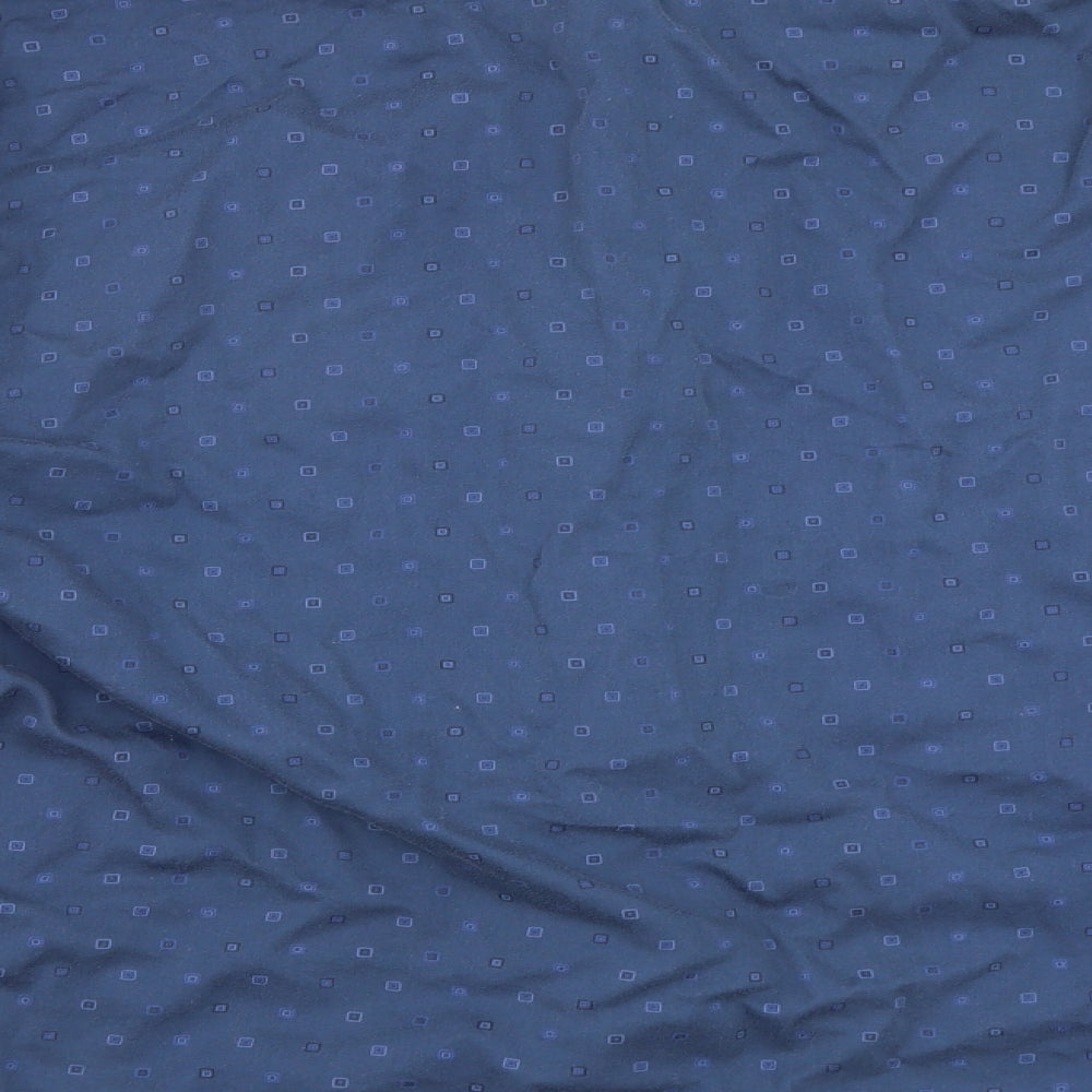 M&S Mens Blue Geometric   Pyjama Top Size XL