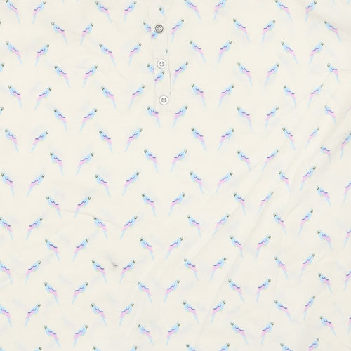 Dorothy Perkins Womens White Animal Print  Basic T-Shirt Size 16