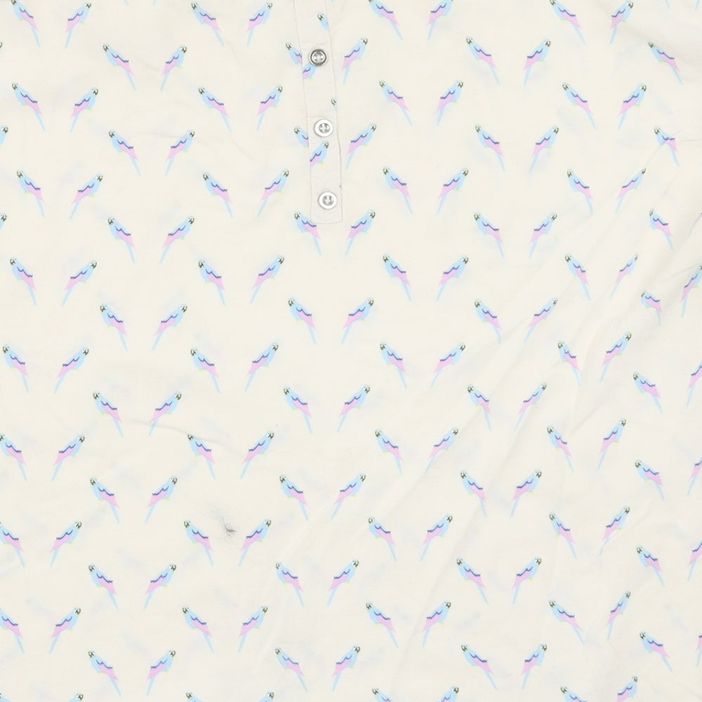 Dorothy Perkins Womens White Animal Print  Basic T-Shirt Size 16