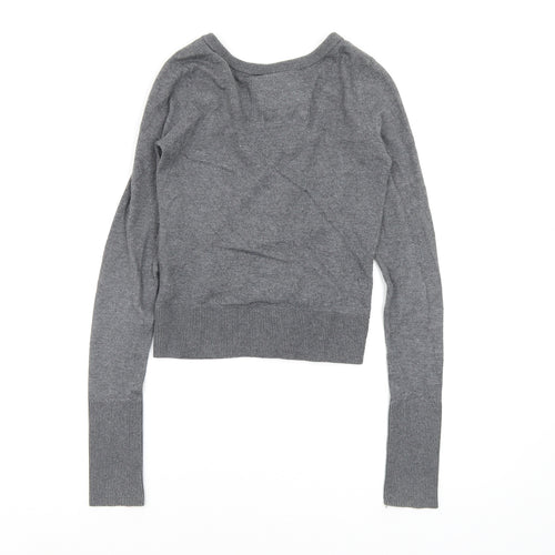 Abercrombie & Fitch Womens Grey Floral  Cardigan Jumper Size S