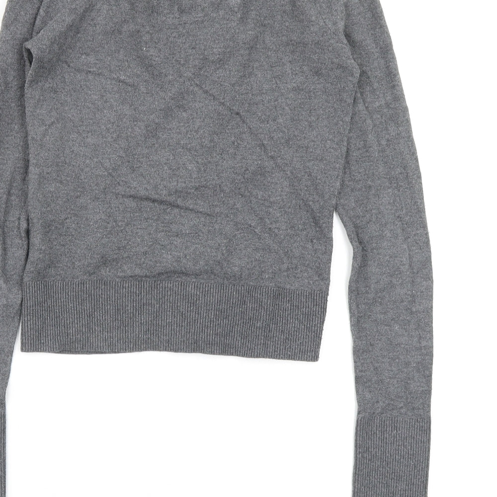 Abercrombie & Fitch Womens Grey Floral  Cardigan Jumper Size S