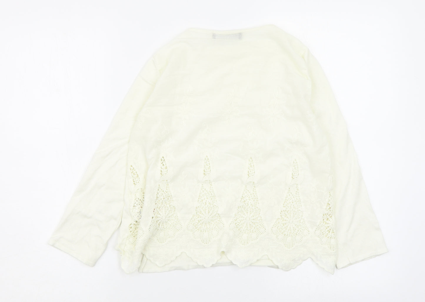 M&S Womens Ivory   Cardigan Jumper Size 12