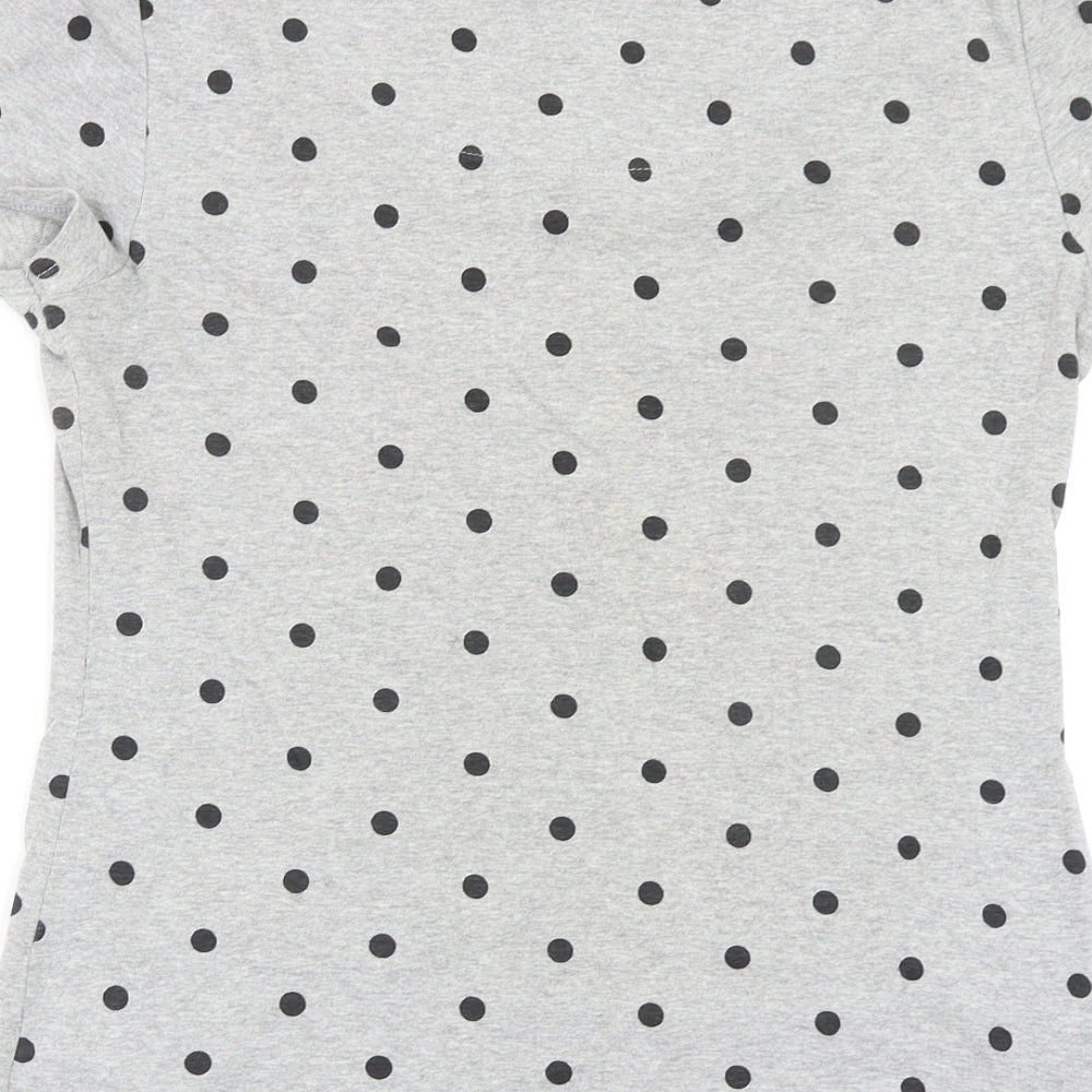 NEXT Womens Grey Polka Dot  Basic T-Shirt Size 14