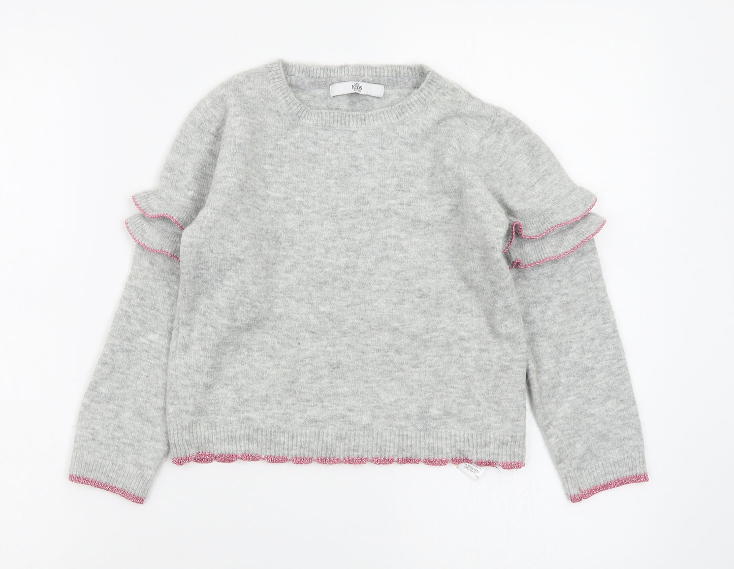 M&S Girls Grey   Pullover Jumper Size 8-9 Years