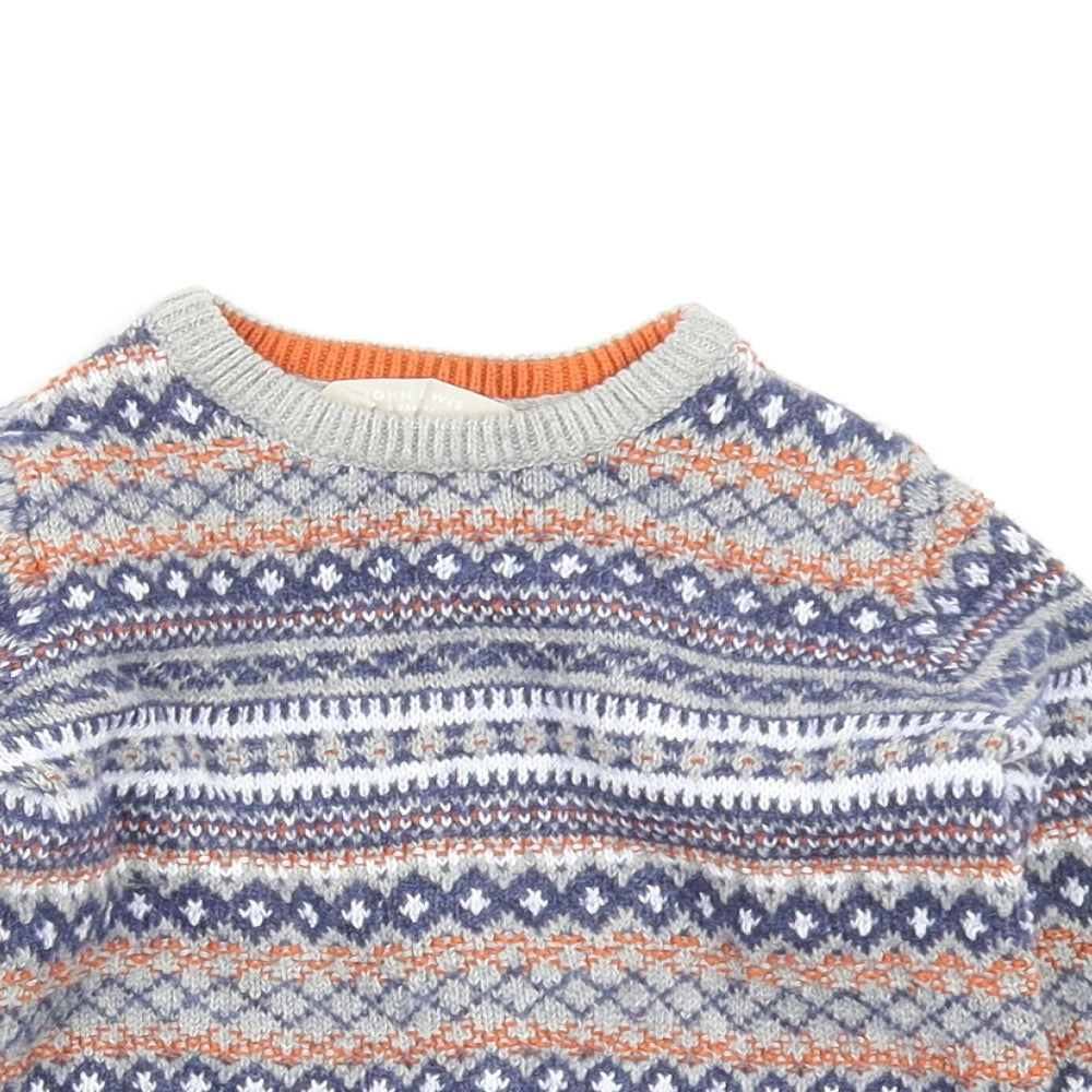 John Lewis Boys Multicoloured Geometric  Pullover Jumper Size 3 Years