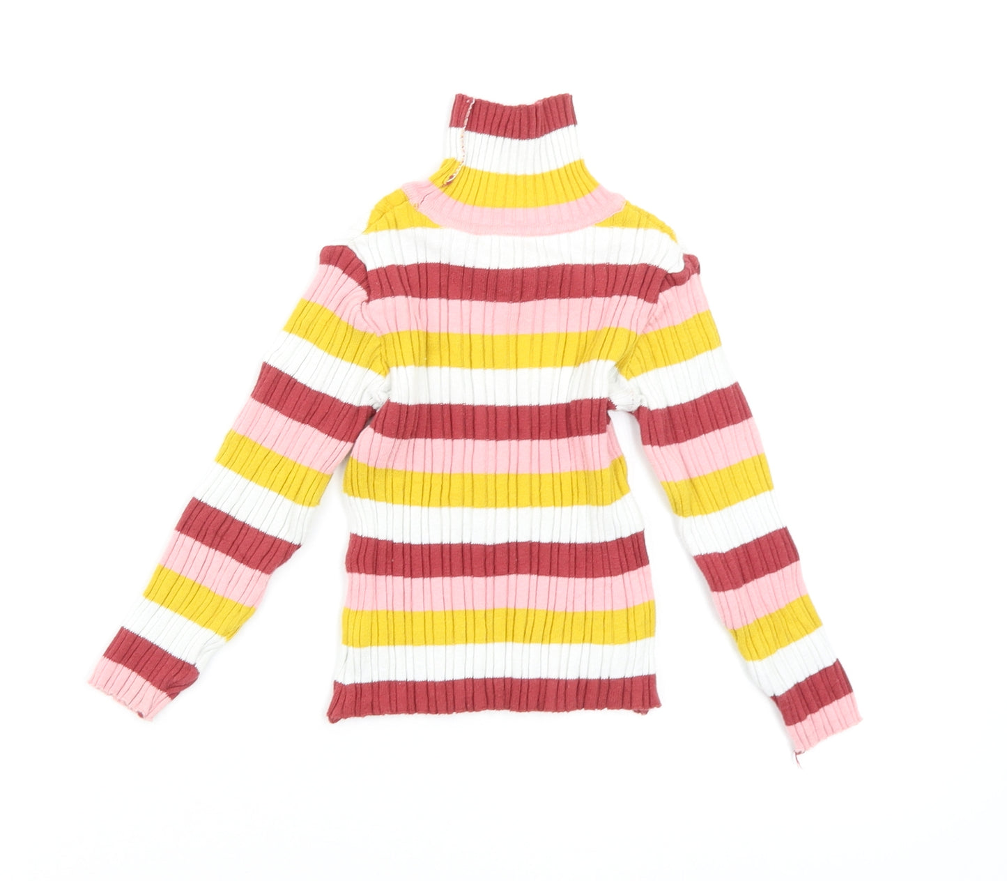 Nutmeg Girls Multicoloured Striped  Basic T-Shirt Size 3-4 Years
