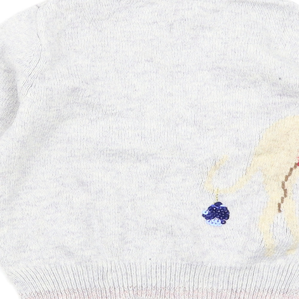 John Lewis Girls Grey   Pullover Jumper Size 3 Years