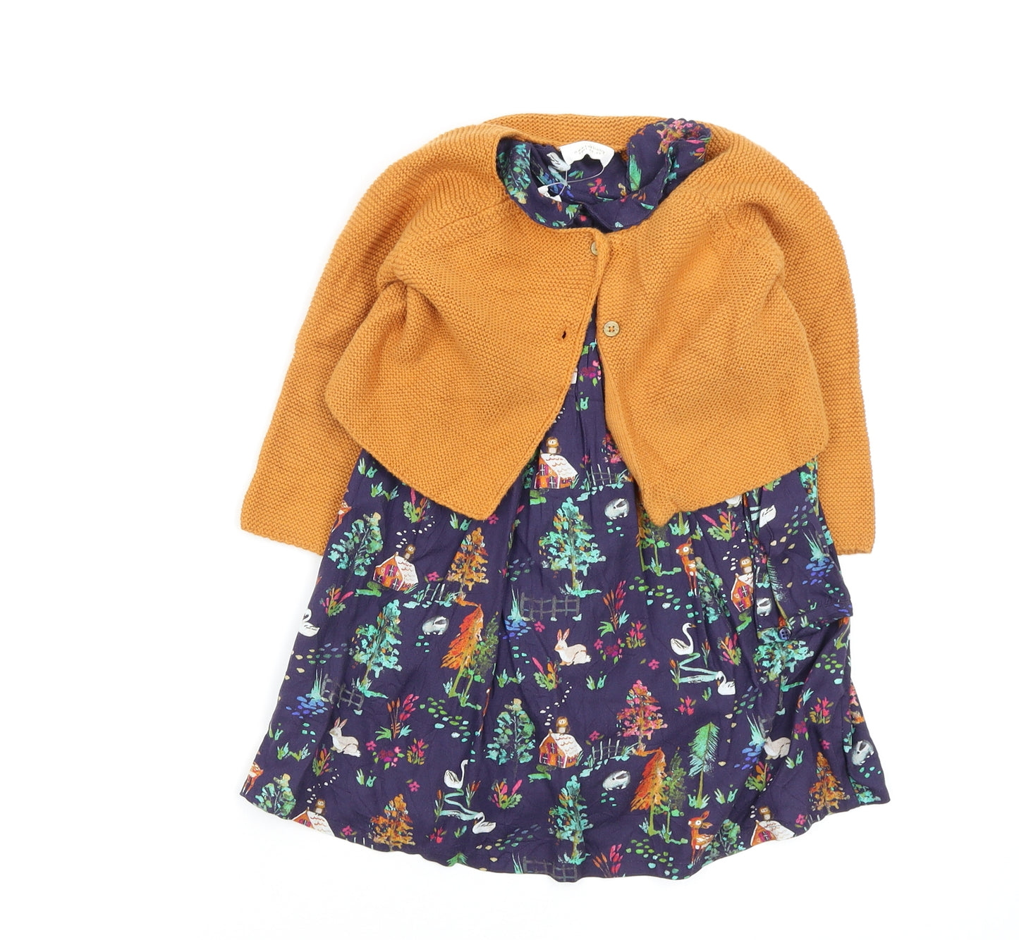 NEXT Girls Multicoloured Geometric  Fit & Flare  Size 12-18 Months