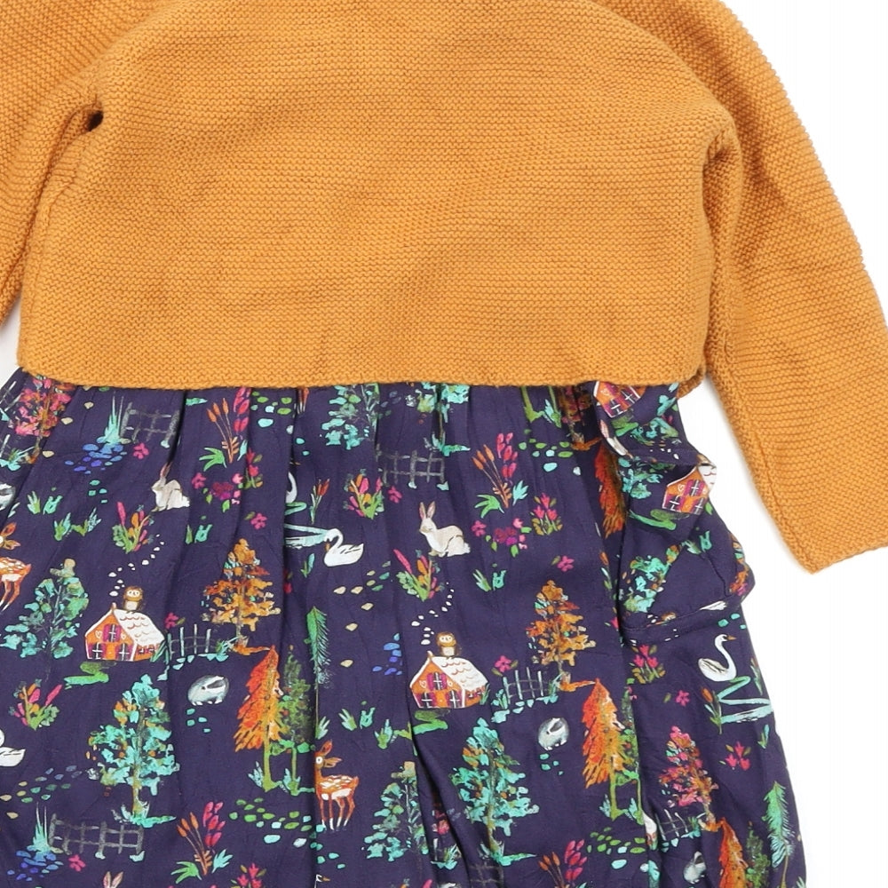 NEXT Girls Multicoloured Geometric  Fit & Flare  Size 12-18 Months