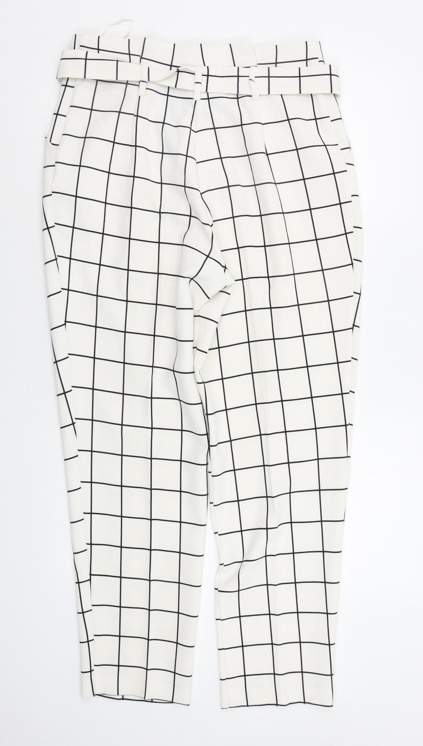 Miss Selfridge Womens Multicoloured Check  Trousers  Size 12 L28 in