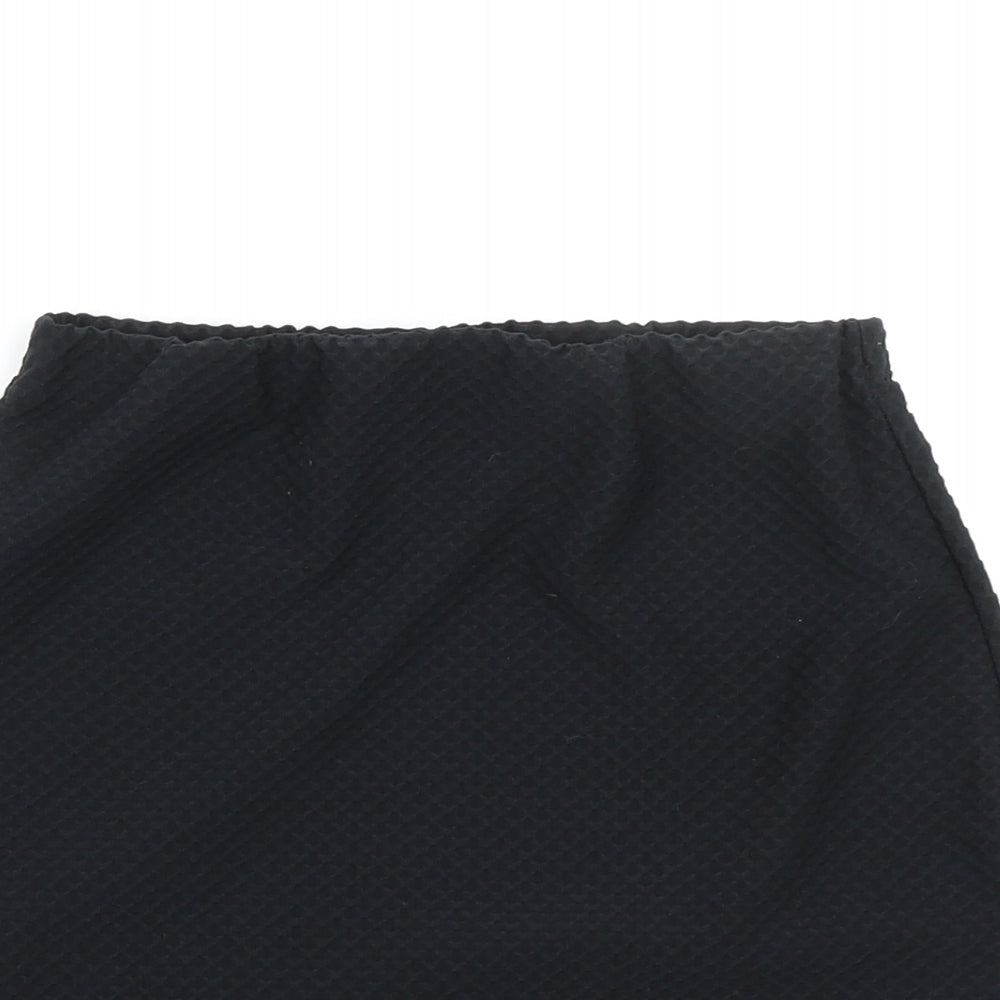 River Island Womens Black   Mini Skirt Size 10  - Stretch waistband
