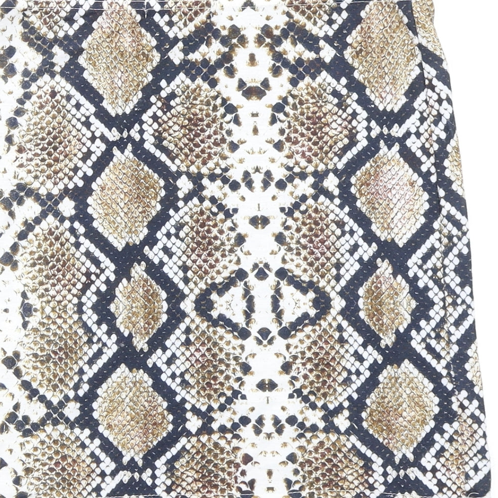 PLT Womens Multicoloured Geometric  Flare Skirt Size 10  - Stretch waistband