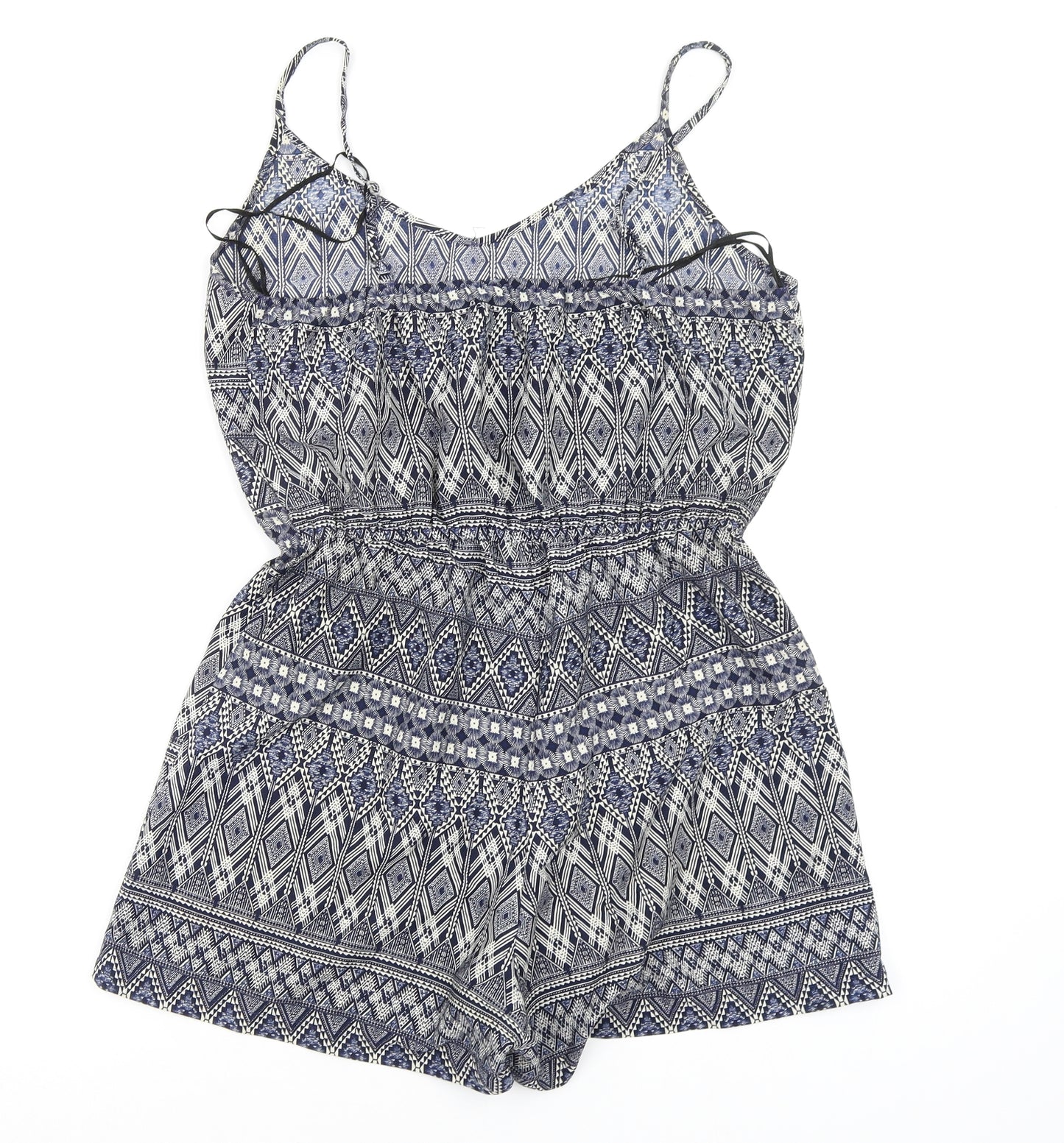 Primark Womens Multicoloured Geometric  Playsuit One-Piece Size 12