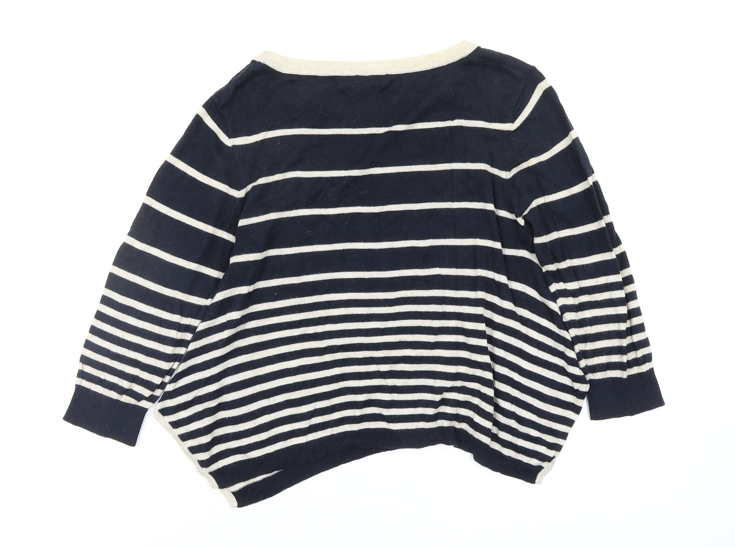 warehousse Womens Multicoloured Striped  Basic T-Shirt Size 10