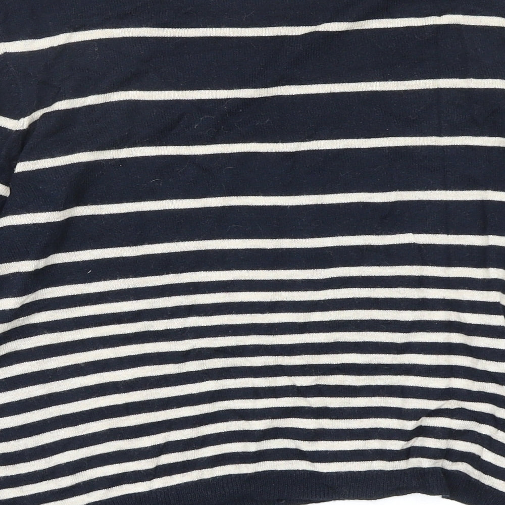 warehousse Womens Multicoloured Striped  Basic T-Shirt Size 10