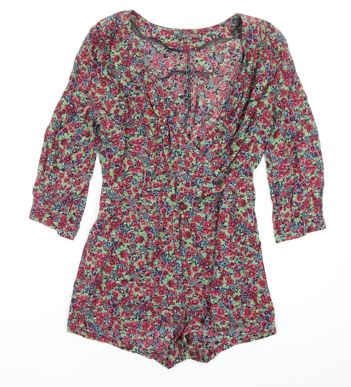 live label Womens Multicoloured Floral Playsuit One-Piece Size 8