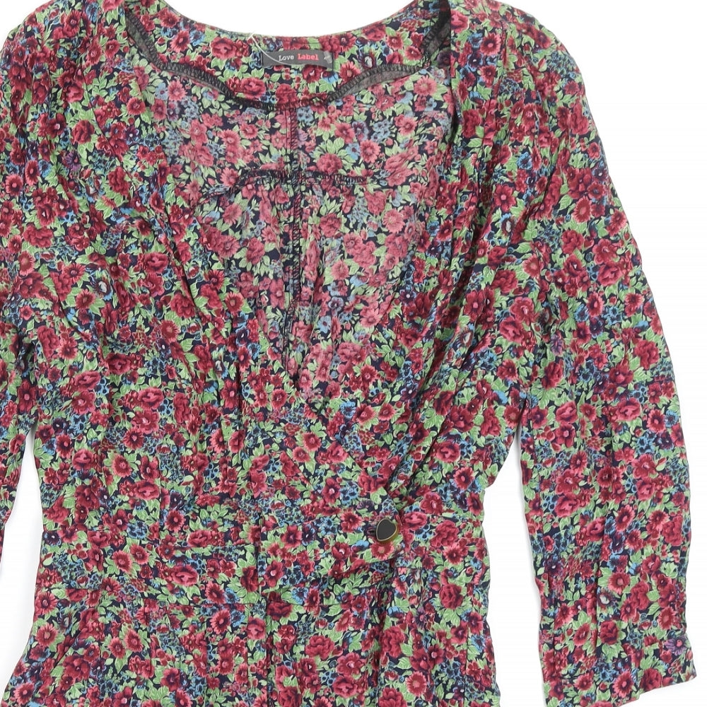 live label Womens Multicoloured Floral  Playsuit One-Piece Size 8