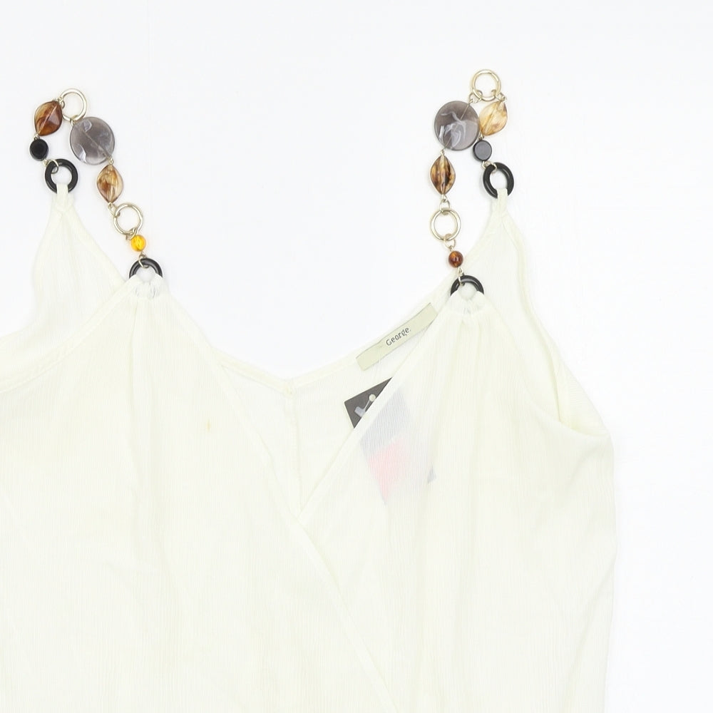 Asda George Womens White   Basic Blouse Size 8