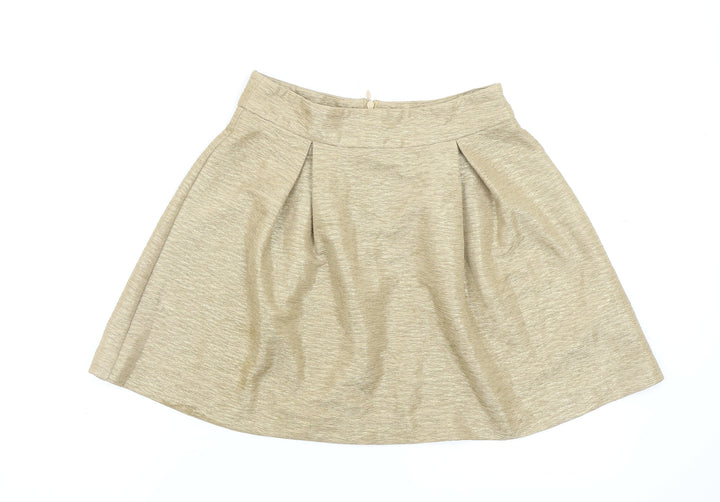 Love Label Womens Gold   Flare Skirt Size 8