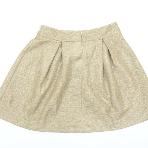 Love Label Womens Gold   Flare Skirt Size 8