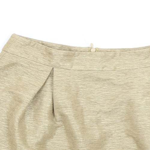 Love Label Womens Gold   Flare Skirt Size 8
