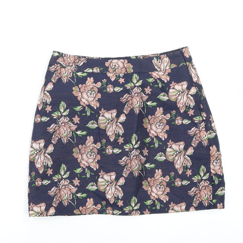 Fashion Union Womens Multicoloured Floral  Flare Skirt Size 10