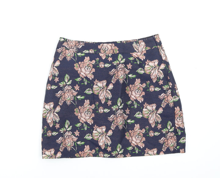 Fashion Union Womens Multicoloured Floral Flare Skirt Size 10